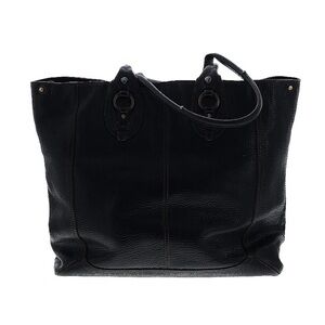 Black leather bag